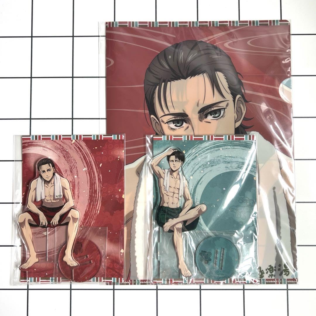 極楽湯 アクリルスタンド サウナ リヴァイ サウナの日 進撃の巨人×極楽